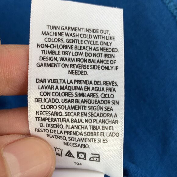 Womens T-Shirt Size Medium Blue God Bless America Graphic Shirt Made in the USA - Picture 9 of 9